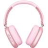 Wentronic Y01 Wireless Over Ear Headphones, Noise Canceling Bluetooth 5.3 Headphones with Microphones,Hi-Res Audio,48H Playtime,Foldable,Breathable Soft Earpads for iOS/Android/Samsung/PC-Pink