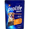 Generico snack cane 90gr Prolife sensitive (unica, adulto anatra)