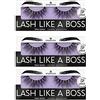 Essence Cosmetics essence LASH LIKE A BOSS ciglia finte, ciglia artificiali, 02, nero, lunga tenuta, effetto volume, senza nanoparticelle, confezione da 3 (3x1 paio)