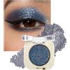 Lestpola Ombretto glitterato blu scuro, palette di ombretti altamente pigmentato con finitura perline, impermeabile durevole, texture fine e morbida e abbagliabile, metallico, senza rughe, trucco per occhi C12