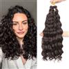 MLETULIPS Extension di capelli ricci all'uncinetto, onde profonde, capelli all'uncinetto, onde oceaniche, capelli sintetici morbidi, stile bohémien, ricci all'uncinetto, onde d'acqua, trecce