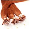 Hair2Heart 25 x 0.5g Microring Loop Extension Capelli Veri - 50cm - Liscio, Colore #130 rame rosso