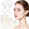 lomdung 80 Pezzi Face Tape Viso Lifting, Face Lift Tape Invisible, Patch di sollevamento a forma di V con 4 Cordini Elastici, Traspirante e Impermeabile, per Occhi, Guance, Mento e Collo