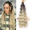 MLETULIPS Extension di capelli ricci all'uncinetto, onde profonde, capelli all'uncinetto, capelli sintetici morbidi, stile bohémien, ricci all'uncinetto, per donne (OT4/20#, 56 cm, confezione da 3)