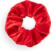 Leirinik Velvet Scrunchie rosso confezione da 1 - 14 cm - elastico per capelli di alta qualità in 100% poliestere - effetto velluto per donne e ragazze - tutti i tipi di capelli - delicato sui capelli