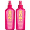 Sun In Confezione da 2 schiarenti per capelli Tropical Breeze. Arricchito con estratti vegetali naturali di aloe, camomilla, calendula e semi di lino. Senza Alchol. Profumo di brezza tropicale. 138 mi