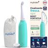 mybidet Il bidet portatile originale MYBIDET 3.0, bottiglia peri con borsa da viaggio doccia intima come bidet potatile per una pulizia intima con acqua, bottiglia perineale (AQUA Home MENTA)