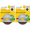 Schellenberg 44104 Cintino avvolgibili 14 mm x 4,5 m-Sistema Mini, Cinghia tapparella Marrone (Confezione da 2)
