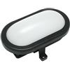 Electraline 65007 Plafoniera LED Stagna IP44, 10W/75W, 700 Lumen, Luce Naturale, Nero