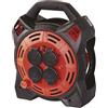 EMOS Avvolgicavo con faretto LED, scatola per cavi da esterni Schuko e faretto da 20 W, cavo in gomma in neoprene H07RN-F, IP44, impermeabile per esterni, 1600 lm, 4 prese
