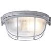 Brilliant 94480/70 Lauren - Plafoniera in metallo e vetro, E27, 40 W, colore: Grigio acciaio, 19 cm