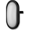 REV 2101030100 - Lampada da soffitto ovale a LED, IP44, 10 W, fino a 25.000 h, colore: Nero