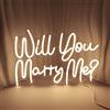 JEDAEMEN Will You Marry Me Insegne al neon per la decorazione della parete Luce LED bianca calda per la decorazione della stanza Segno luminoso per festa di compleanno decorazione di nozze Alimentazione USB