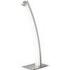 WOFI ACTION by 823001646000 A - Lampada da tavolo in metallo, 8 W, integrata, in nichel opaco, 15 x 10 x 44 cm