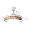 Eden pulse Ventola bianco/canna scura 91D, 3 pale pieghevoli 72 W, telecomando, timer, 37/52 x 40/91 cm
