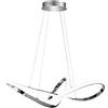 WOFI Action - Lampada a sospensione, in metallo, 49 W, cromato, 92 x 35 x 1500 cm