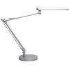 Unilux 400033684 Lampada Mamboled da Tavolo a LED 7 W, Interruttore On-Off sotto la Calotta, Moderna, per Cameretta, Scrivanie, Ufficio, Casa, Colore Grigio Metallizzato