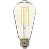 Xanlite Lampadina a filamento LED Edison E27 8 W cons (75 W Eq), luce bianca calda