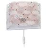 Dalber - Lampada da parete E-27, Nuvole rosa, Multicolore, 31 x 14.5 x 22.5