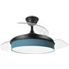 Eden pulse Ventilatore nero e blu 72 W 7200 lm, 3 pale a discesa, telecomando, memoria, timer, 37/52 x 40/91 cm