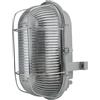 Unitec 40816 - Lampada ovale con cestino in metallo, 100 W, colore: Grigio