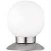RL LIVE YOUR LIGHT Reality Leuchten, Lampada da tavolo, Vetro, integrato, 3 W, Nichel Opaco, 10 x 10 x 13 cm