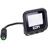 Zarivy Proiettore LED 10 W 800 lm 6400 K luce fredda nera serie. Compatto ed efficiente (9,2 x 8,1 x 2,7 cm), ideale per illuminare ambienti interni ed esterni con luce fredda brillante.