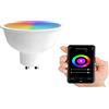 Levitantes Lampadina intelligente GU10, compatibile con Alexa e Google Home, lampadina da 6,5 W 555 lm, lampadina WIFI bluetooth, lampadina multicolore dimmerabile RGB+2700K-6500K luce calda e naturale + RGB