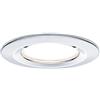 Paulmann 93861 Led Coin Faretto da Incasso Sottile, Rotondo, 6.8 W, Cromato, Ip44 , In Alluminio, 6.8 W