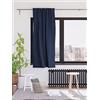 Homing blickdichter Verdunklungsvorhang Uni GardineVorhang Wohnzimmer Schlafzimmer Kinderzimmer Dekostoff, Blau, 1 Stück, H x B: 175 cm x 140 cm, 5492-45, 175 x 140 cm