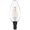 Garza ® - Lampadine LED a filamento decorative candela, luce calda 2700 K, attacco E14, 6 W, 810 lumen