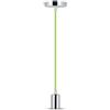 V-TAC -, serie Portalampada cromato vt-7338) lampada a sospensione cromo + Cavo, Ø36 x 60 mm Verde