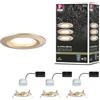 Paulmann 92405 Faretto da incasso LED Nova Coin IP44 rotondo, 78 mm, angolo 3 x 6 W, 3 x 470 lm, 230 V, 2700 K, oro opaco