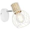 WatioWave Faretto metallico bianco e colore a 1XE27 40 W LUISE