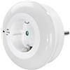 Hama Luce notturna a LED Circle con presa integrata, sensore di luce, protezione da contatto