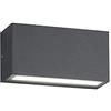 Trio Leuchten Trent - Lampada da parete per esterni, in alluminio, 10 W, colore: Antracite