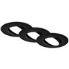 BRILONER - Set di 3 faretti LED da incasso 230V, faretto LED bagno IP65, faretti da soffitto dimmerabili in continuo, lampada da bagno, nero, 90x45 mm (DxH)