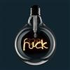 AMARCORDS - Lampadina Led dimmerabile, filamento con la scritta F**K, luce calda 2500K, vetro smoky tipo globo, E27, 4W