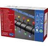 Konstsmide 3695 - 507 - Catena di luci LED con piccole rotonde diodi per esterni (IP44)/certificato VDE/24 V trasformatore esterno/160 diodi colorati/cavo nero