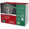 Konstsmide catena luminosa a micro LED, 20 diodi a luce bianca calda, 24 V trasformatore interno, cavo trasparente 6351 - 123