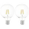Eglo E27 LED, lampadina a globo classica, fonte di luce per illuminazione retrò, 4 Watt (equivalente a 40 Watt), 470 lumen, luce bianco caldo, 2700k, lampadina Edison G95, Ø 9,5 cm (Confezione da 2)