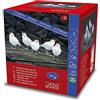 Konstsmide Lampada a LED in acrilico, motivo: uccelli, Set di 5, 40 A, luce bianca calda, trasformatore esterno da 24 V, cavo trasparente 6144-203, bianco