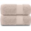 GC GAVENO CAVAILIA Telo da bagno extra large 2 pezzi - 700 g/m² in cotone egiziano extra large asciugamani 100 x 180 cm - asciugamano da bagno extra morbido - Moka