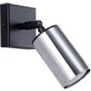 SOLLUX lighting - Winx Lampada da parete - Lampade da parete - Lampada decorativa - Lampada LED - Basso consumo energetico - GU10, 1x max 10W LED, ~230V, 50Hz - Nero/Cromo - 8x8x18,5cm