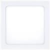 PRENDELUZ Downlight LED quadrato bianco da incasso 18 W 3000 K 1480 lm, dimensioni: 220 x 220 x 17 mm