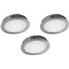 Evotec CUBIC68 CF - Set di 3 faretti a LED da incasso, rotondi, 4000 K, 3 x 6 W, 3 x 600 lumen, in alluminio, 18 W, colore: Trasparente