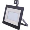 Blendend Proiettore LED slim con sensore nero 100 W (Die-Casting)