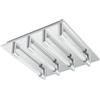 Eglo LED Lampada da soffitto Velarde, lampada da soffitto, acciaio cromato, vetro trasparente bianco caldo