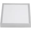 AMARE Lampada da soffitto a LED in plastica, con lampadina bianca calda, 30 x 30 cm, commutabile tramite interruttore a parete, colore: argento/bianco