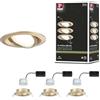 Paulmann 92404 Faretto da incasso LED Nova angolo rotondo 84 mm 50° angolo 3 x 6 W 3 x 470 lm 230 V 2700 K dorato opaco